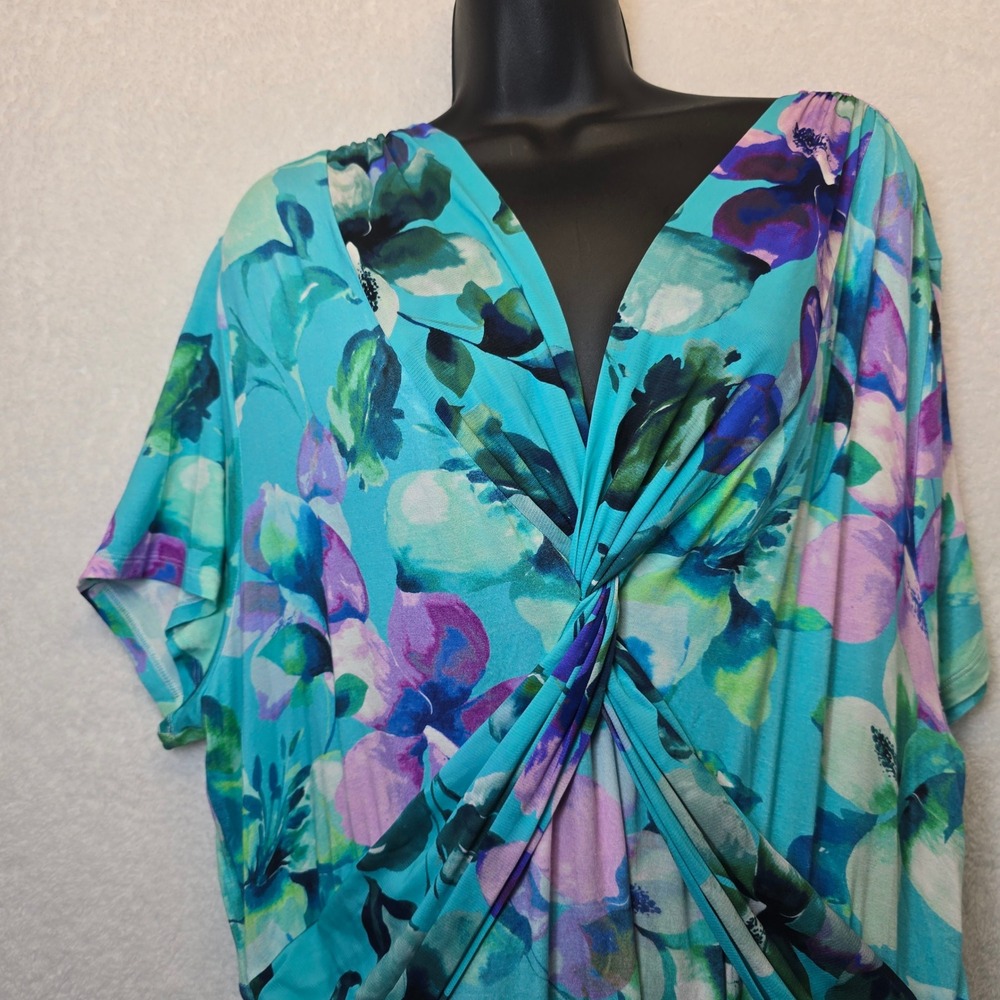 Soft Surroundings Floral Summer Maxi Dress Resort Boho Viscose Garden Stretch 2X - Picture 4 of 10